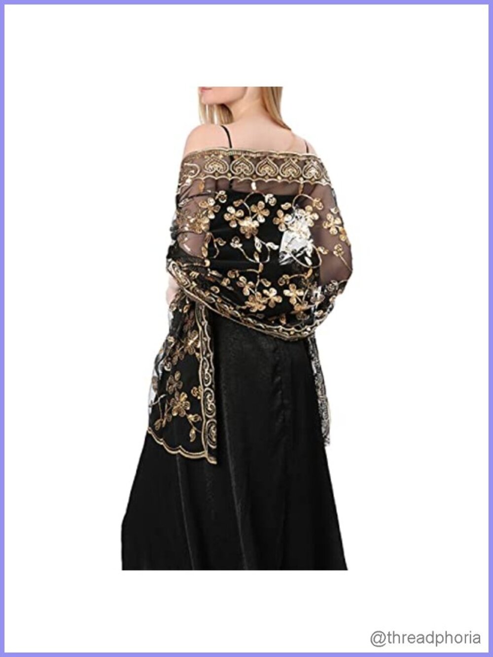 Sequin Sheer Pashmina Wrap Bridal Shawl for Wedding Party Evening Scarf